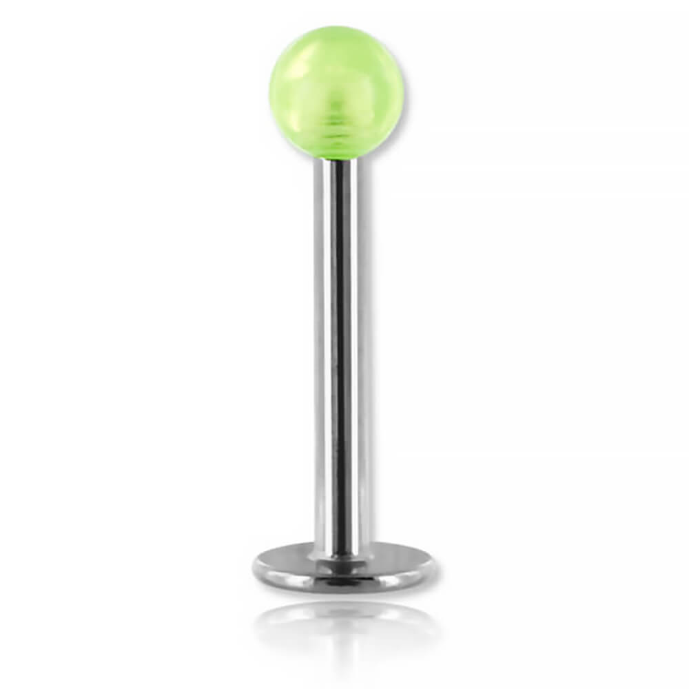 Micro labret acier avec boule fluo unie - Imagen 11 de 12