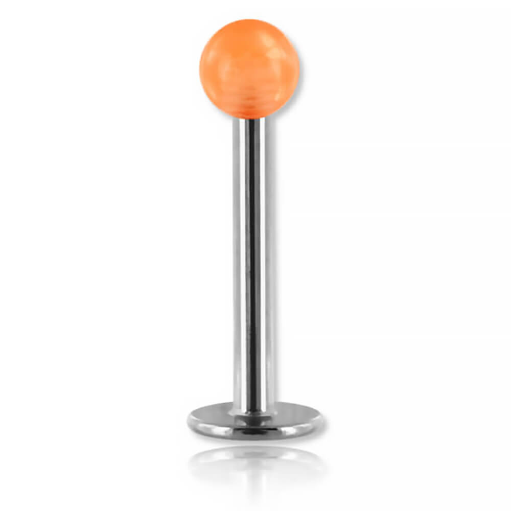 Micro labret acier avec boule fluo unie - Imagen 7 de 12