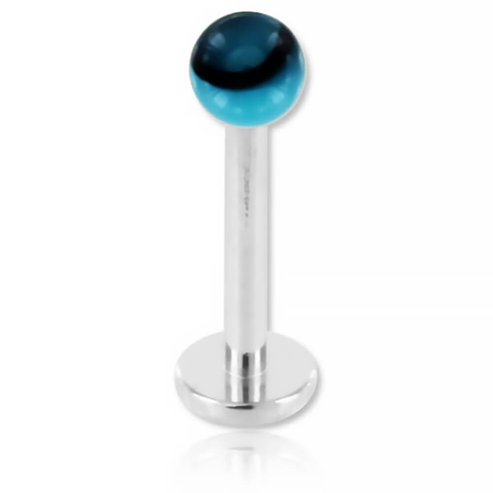 Micro labret acier boule Marbrée - Imagen 2 de 6