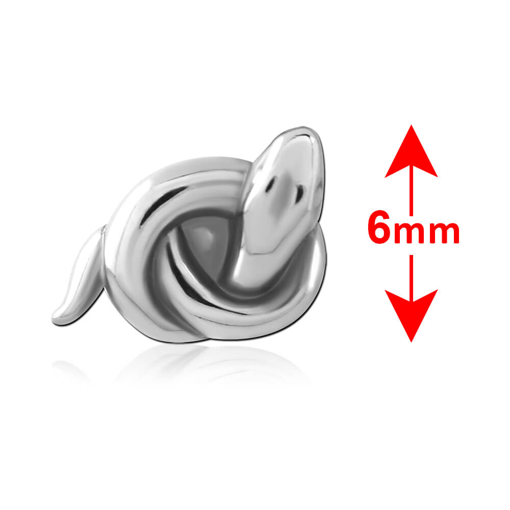 Inoki - Salamandre Acier Pour Tige 1.6mm Vis Interne - Micro-Dermal Et Piercing - 5.6mm X 7mm