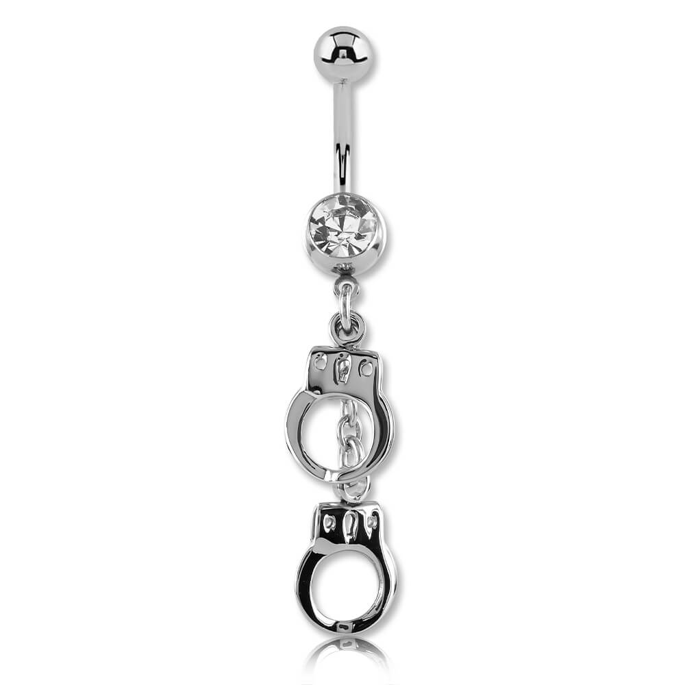 Banane De Nombril En Acier Chirurgical 316L Avec Cristal Autrichien - Tige 1.6mm, Longueur 8 Ou 10mm, Boule 5-8mm