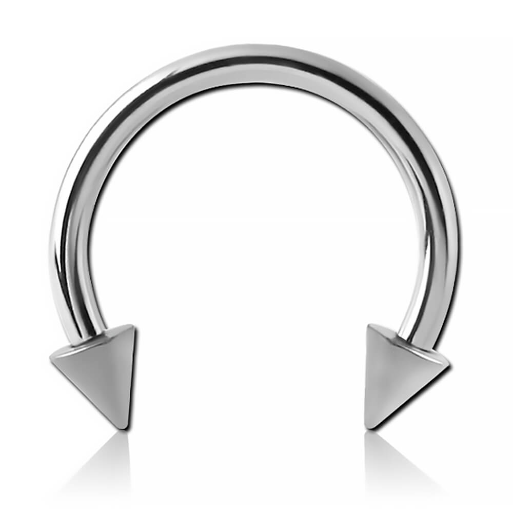 Fer à Cheval En Silicone Translucide – Pour Piercing (lobes, Prince Albert) – Boules Inamovibles, Taille 8 Mm Tige / 16 Mm Diamètre / 10 Mm Boules